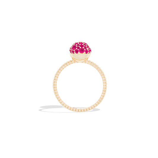 Revel Small Bobble Ring - Ruby