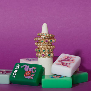 Evolve Stacking Ring - Extra Large (Rhodolite Garnet, Amethyst & Tsavorite)
