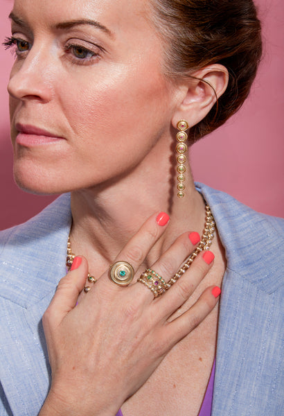 Evolve Shoulder Duster Earring - Diamond