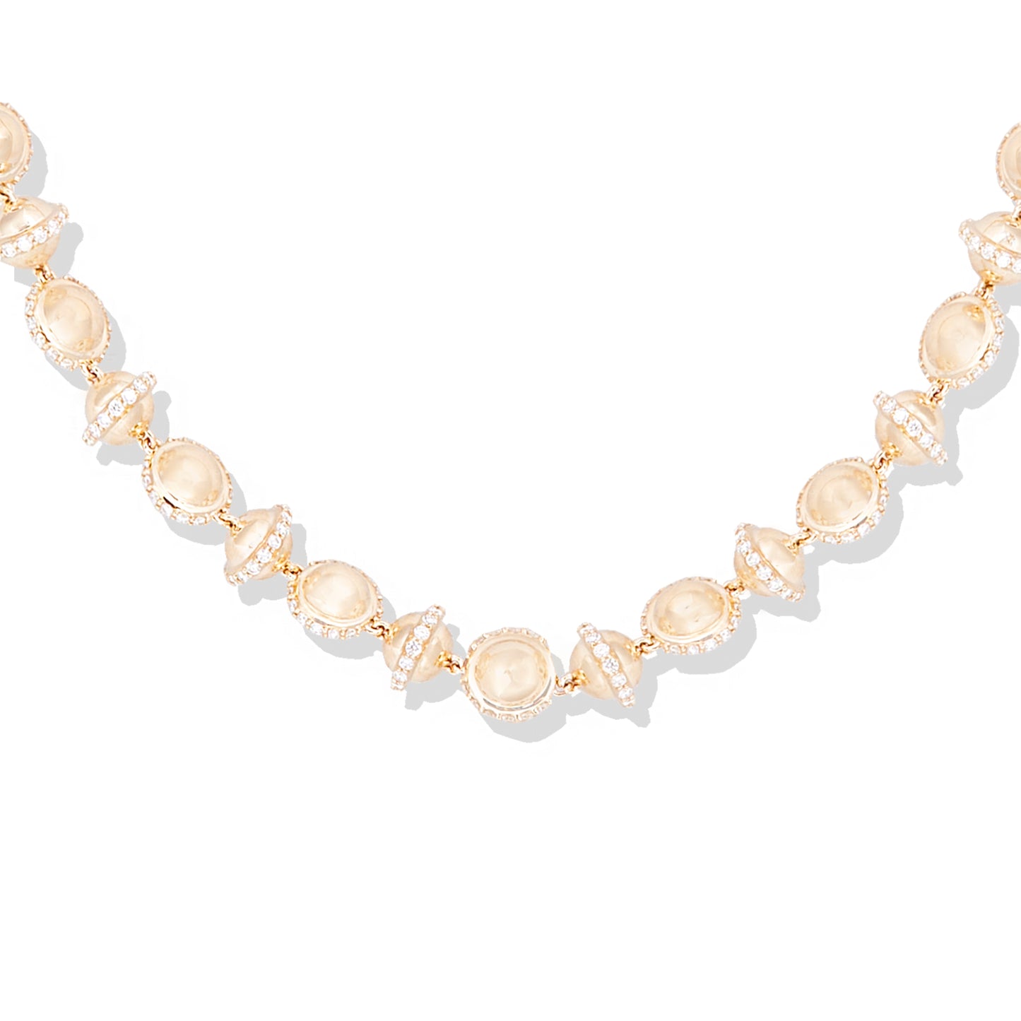 Revel Small Bead Necklace - Diamond
