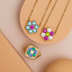 Family Blooms Pendant Necklace