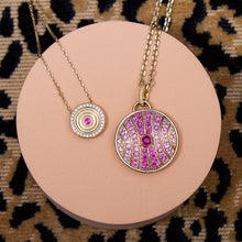 Load image into Gallery viewer, Revel Large Dimensional Pendant - Ruby &amp; Pink Sapphire

