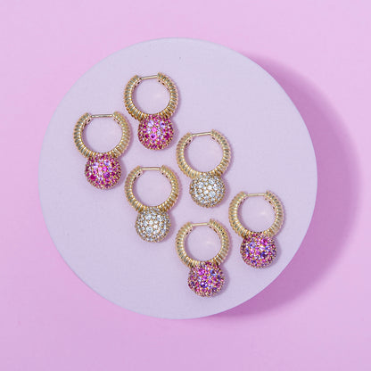 Revel Bobble Huggie - Pink Sapphire