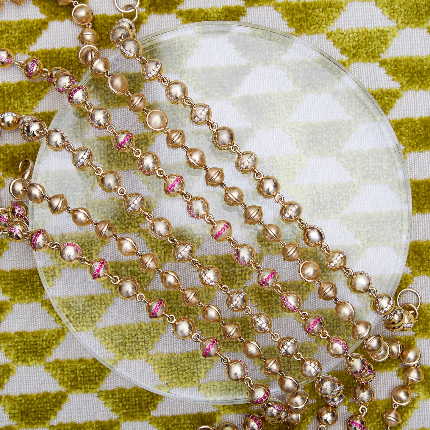 Revel Small Bead Bracelet - Ruby & Pink Sapphire