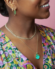 Load image into Gallery viewer, Spark Octagon Pendant Necklace - Turquoise &amp; Emerald
