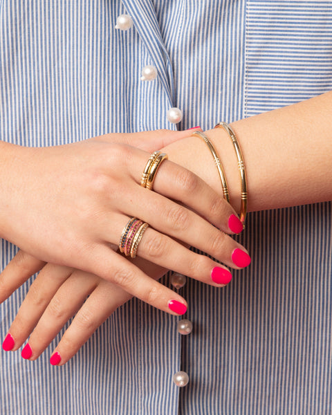 The Crew Stacking Ring - Pink Sapphire & Diamond