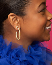 Load image into Gallery viewer, Crew Large Oval Hoop Earring - Diamond
