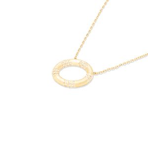 The Crew Large Circle Pendant Necklace - Diamond