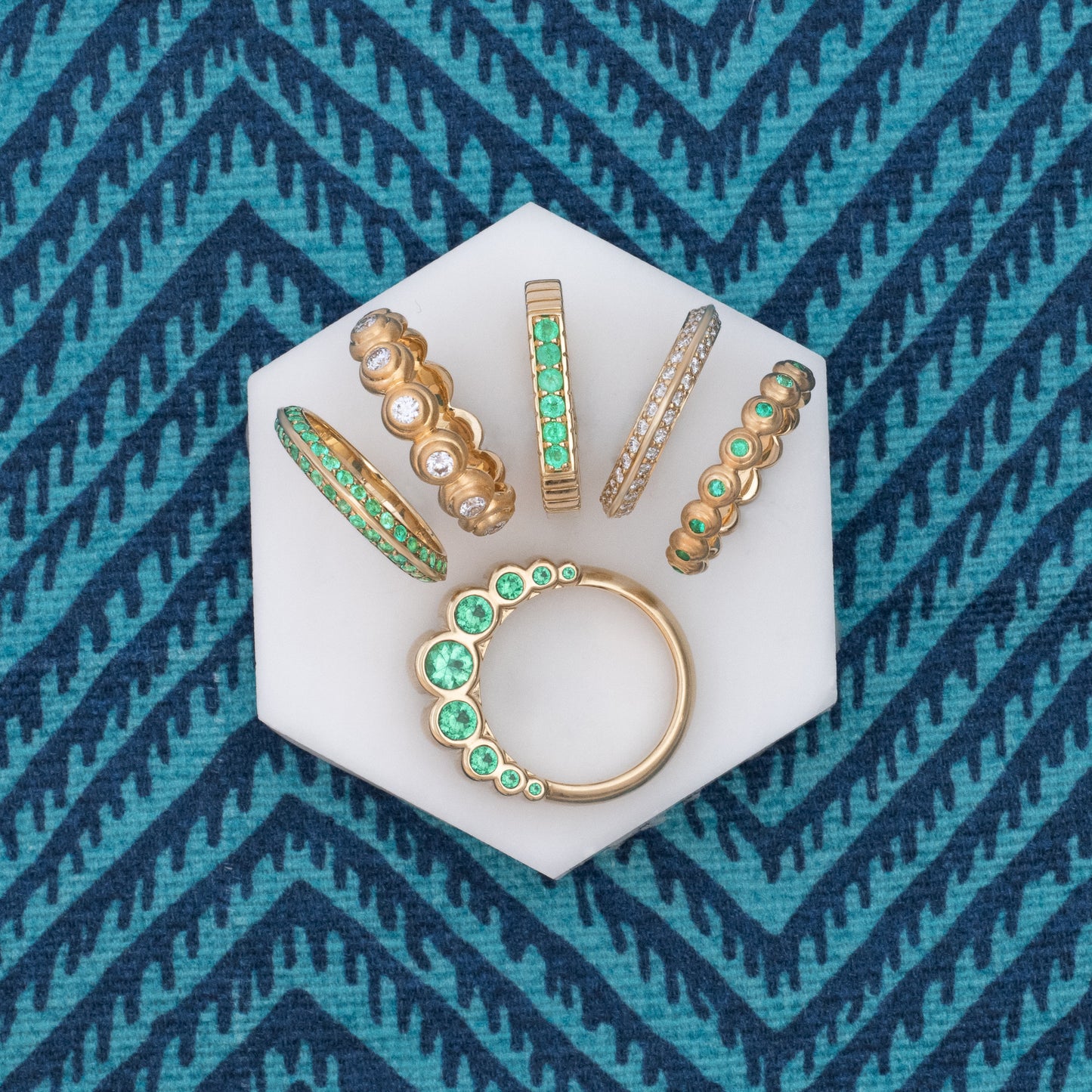 Crew Knife Edge Stacking Ring - Diamond