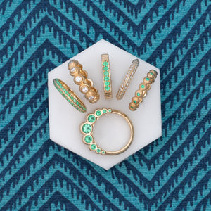 Crew Knife Edge Stacking Ring - Blue Sapphire