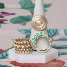 Load image into Gallery viewer, Evolve Stacking Ring - Small (Emerald)
