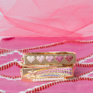 The Crew Bangle Bracelet - Pink Sapphire