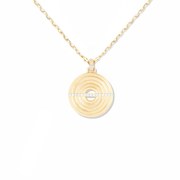 The Edge Disk Pendant Necklace