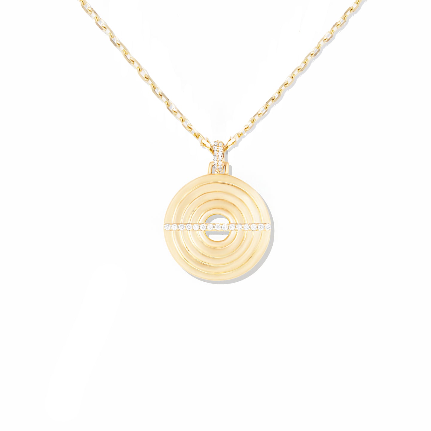 The Edge Disk Pendant Necklace