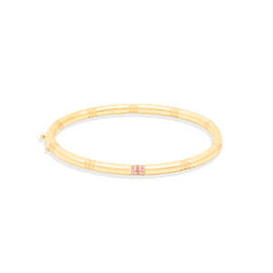 The Crew Bangle Bracelet - Pink Sapphire