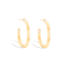 Load image into Gallery viewer, The Crew Large Oval Hoop Earring - Diamond

