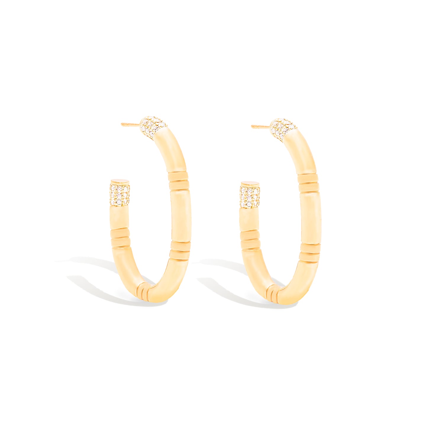 Crew Large Oval Hoop Earring - Diamond