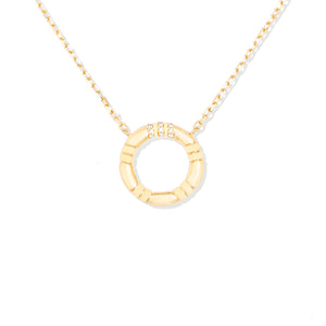 Crew Small Circle Pendant Necklace - Diamond