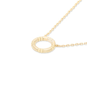 The Crew Small Circle Pendant Necklace - Diamond