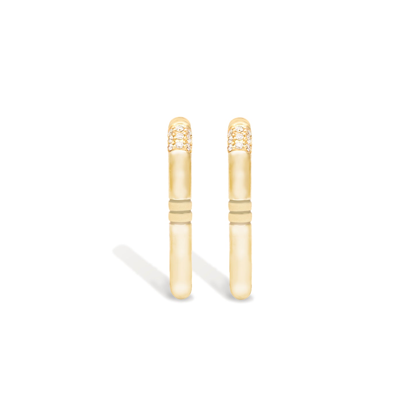Crew Oval Small Hoop Earring - Diamond