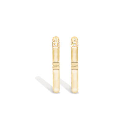 Crew Oval Small Hoop Earring - Diamond
