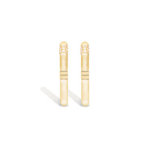 Crew Oval Small Hoop Earring - Diamond