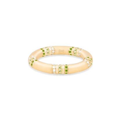 Crew Stacking Ring - Tsavorite & Diamond