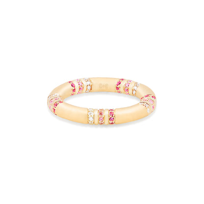 Crew Stacking Ring - Pink Sapphire & Diamond