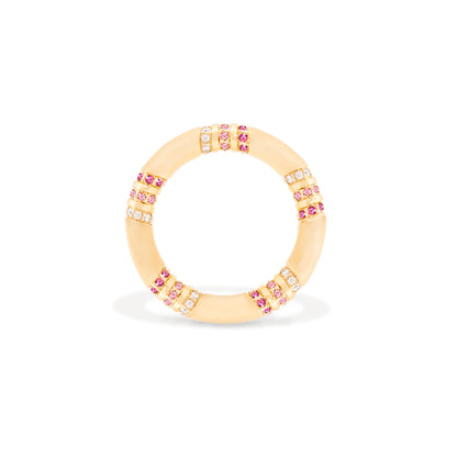 Crew Stacking Ring - Pink Sapphire & Diamond