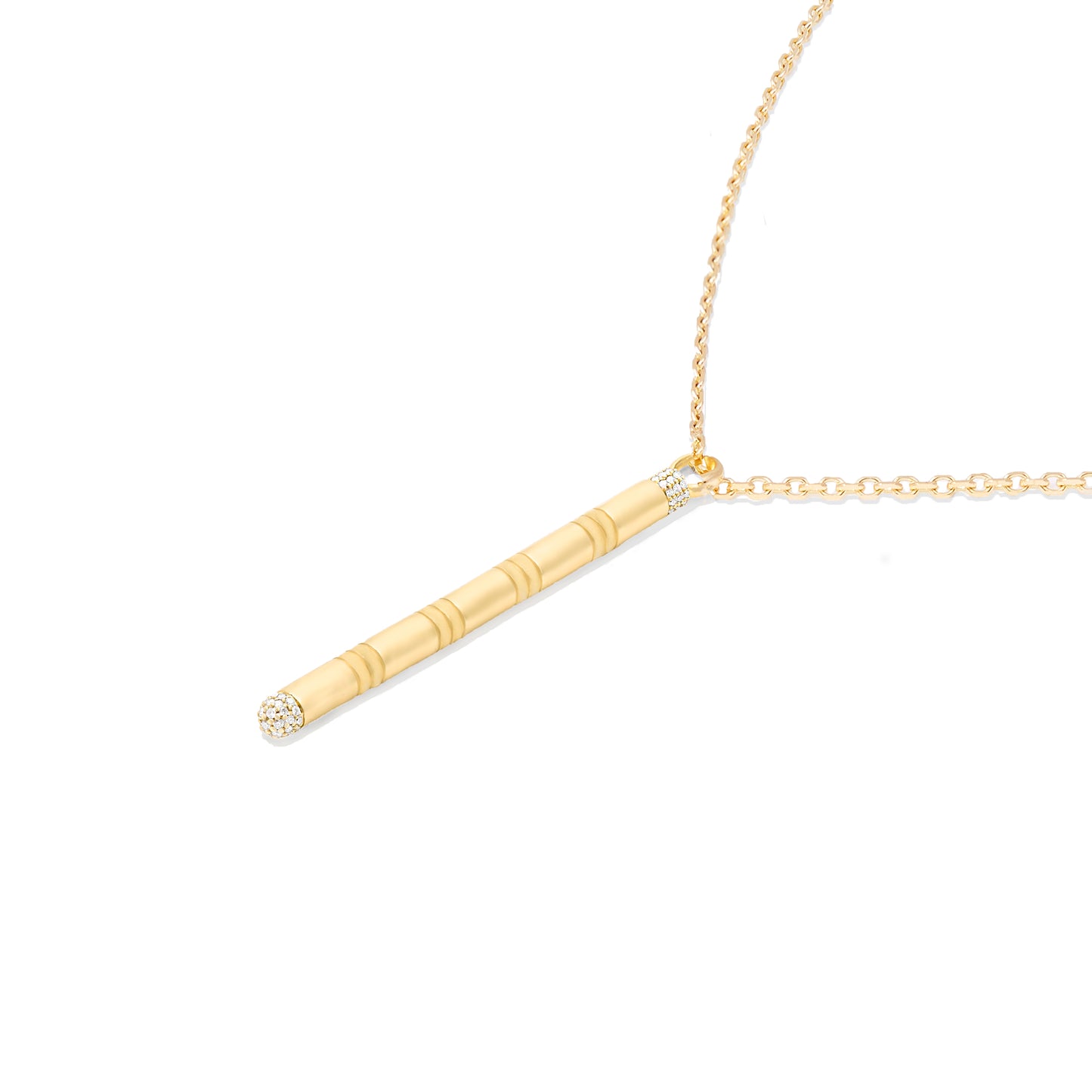 Crew Stick Pendant Necklace - Diamond