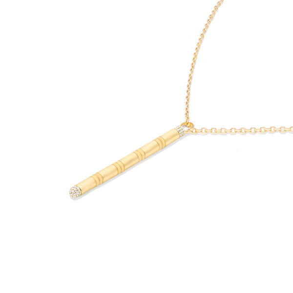 The Crew Stick Pendant Necklace - Diamond
