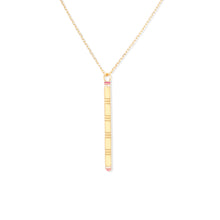 Load image into Gallery viewer, The Crew Stick Pendant Necklace - Pink Sapphire &amp; Diamond
