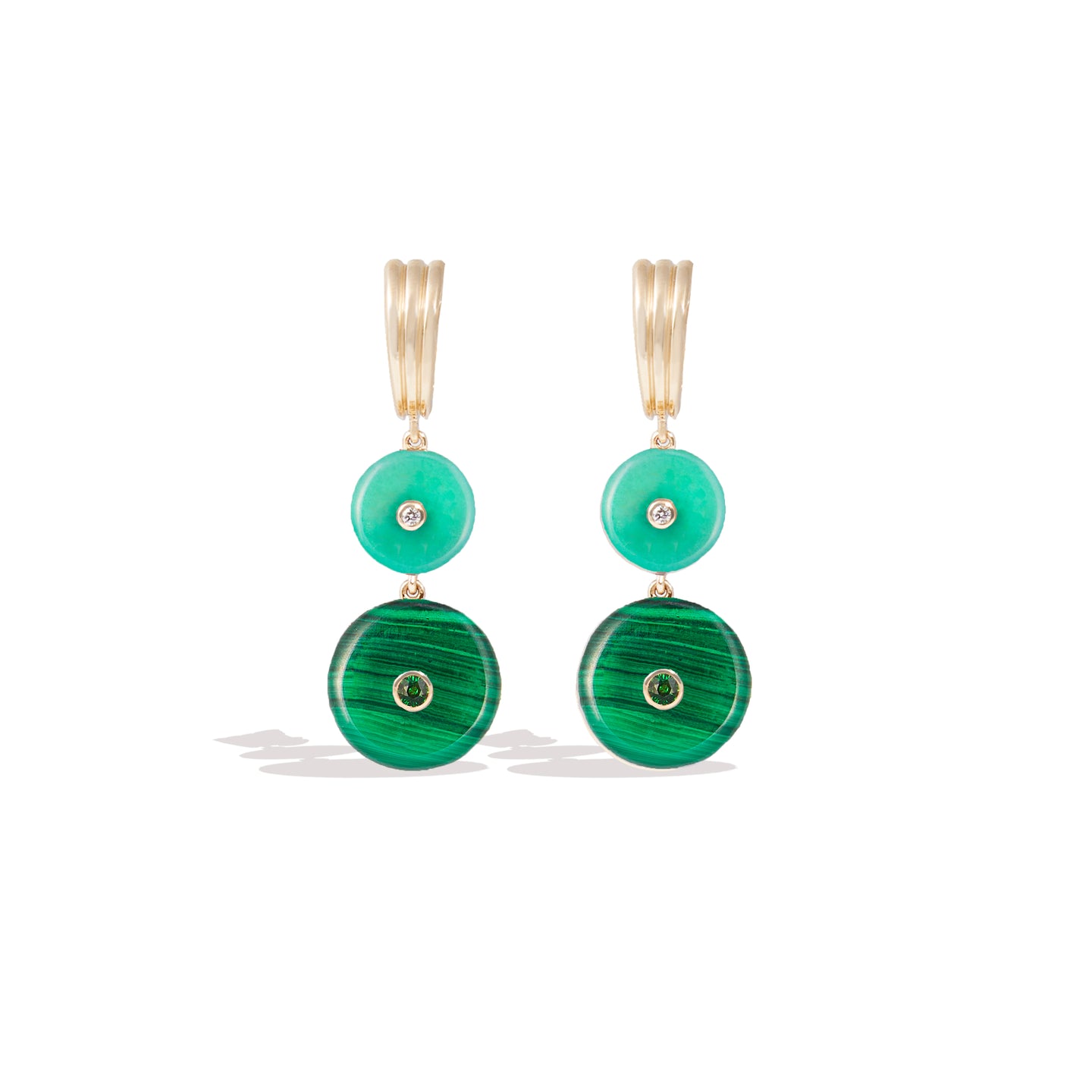 Evolve Stone Inlay Chandelier Earring - Green