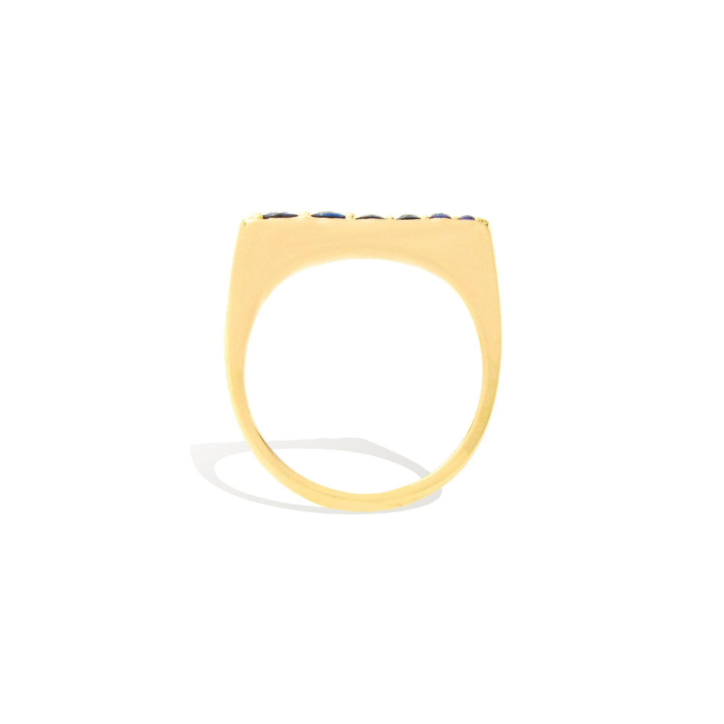 Spark Tapered Stacking Ring - Blue Sapphire
