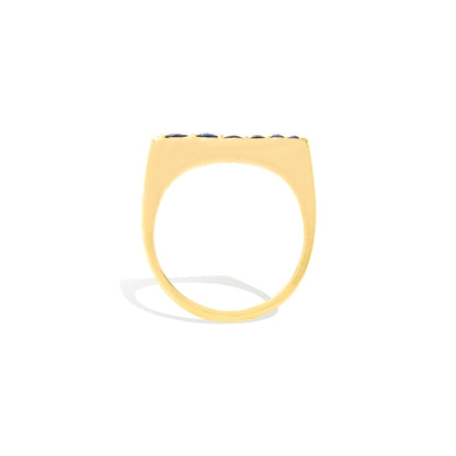 Spark Tapered Stacking Ring - Blue Sapphire