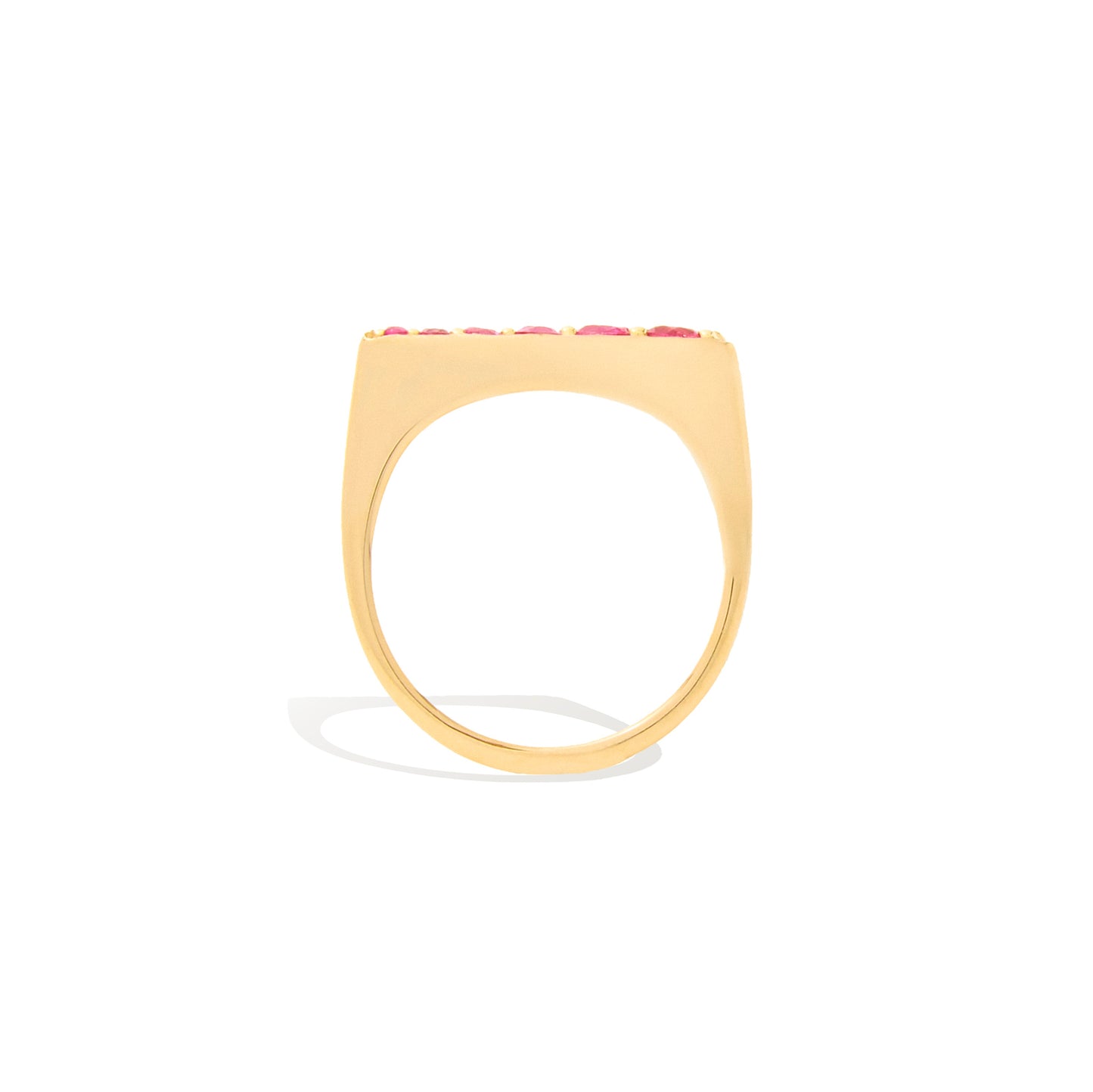 Spark Tapered Stacking Ring - Pink Sapphire