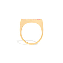 Load image into Gallery viewer, Edge Tapered Stacking Ring - Pink Sapphire
