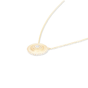Evolve Large Disk Pendant Necklace - Diamond