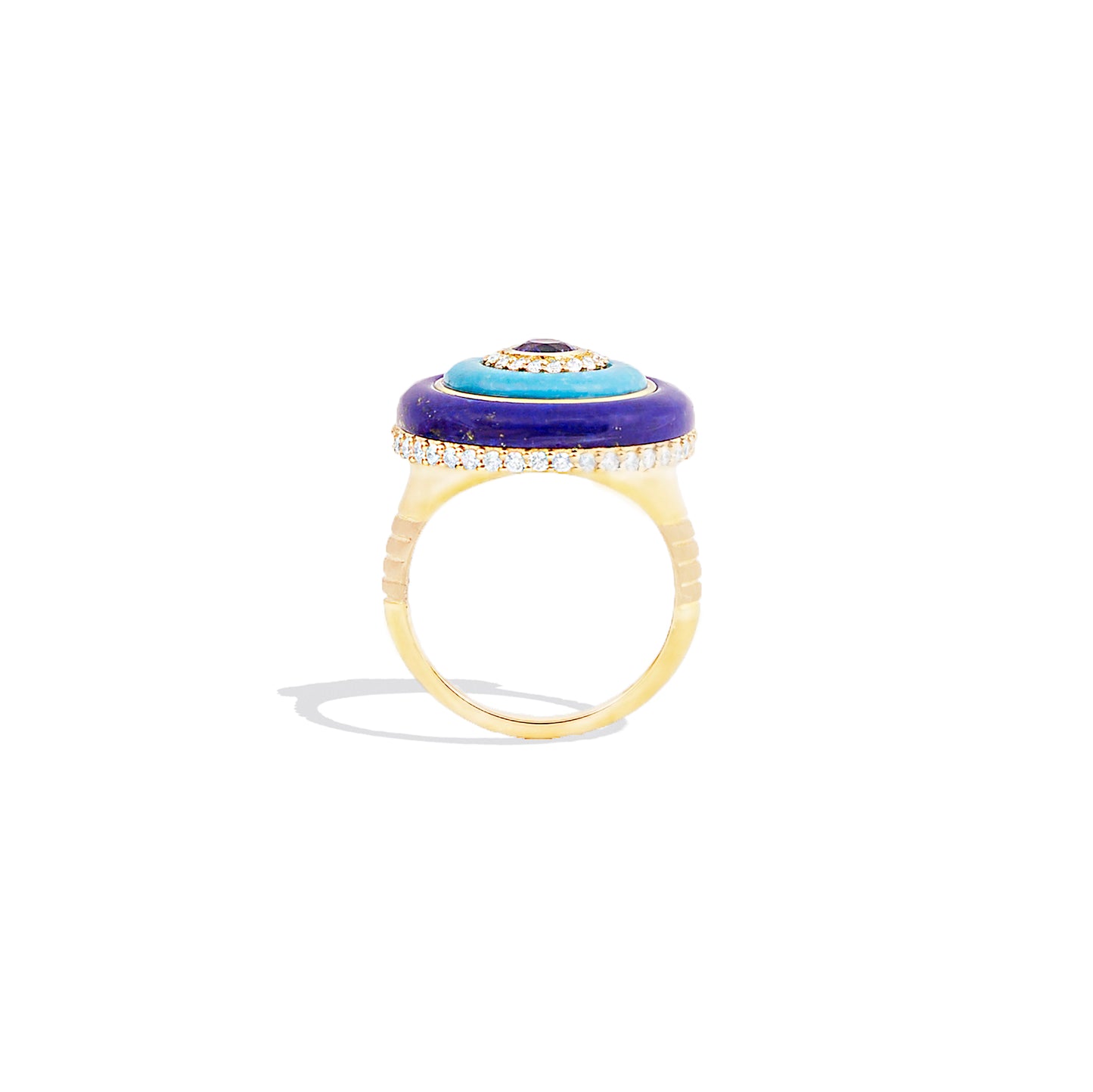 Evolve Stone Inlay Cocktail Ring - Blue