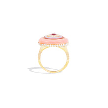 Load image into Gallery viewer, Evolve Stone Inlay Cocktail Ring - Pink
