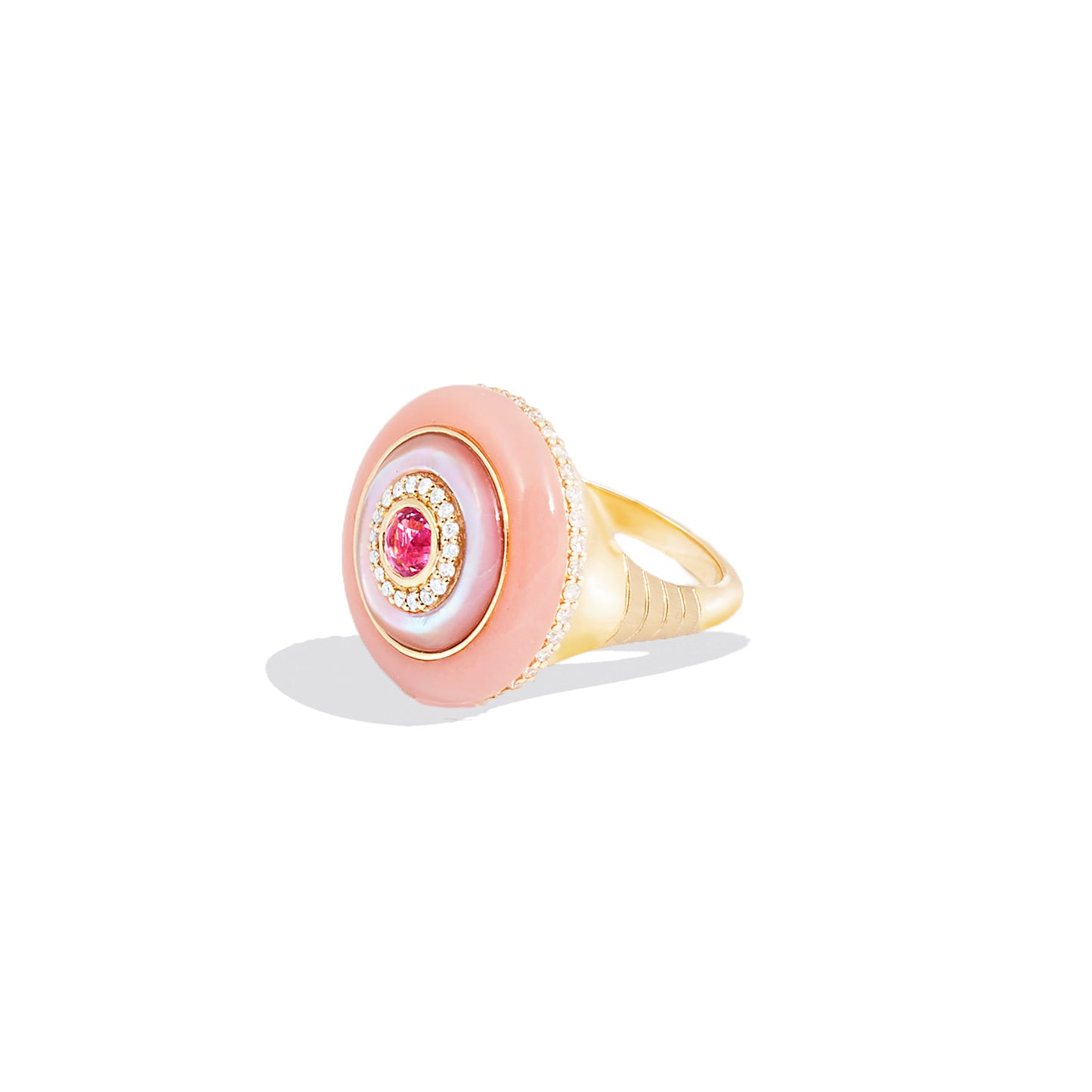 Evolve Stone Inlay Cocktail Ring - Pink