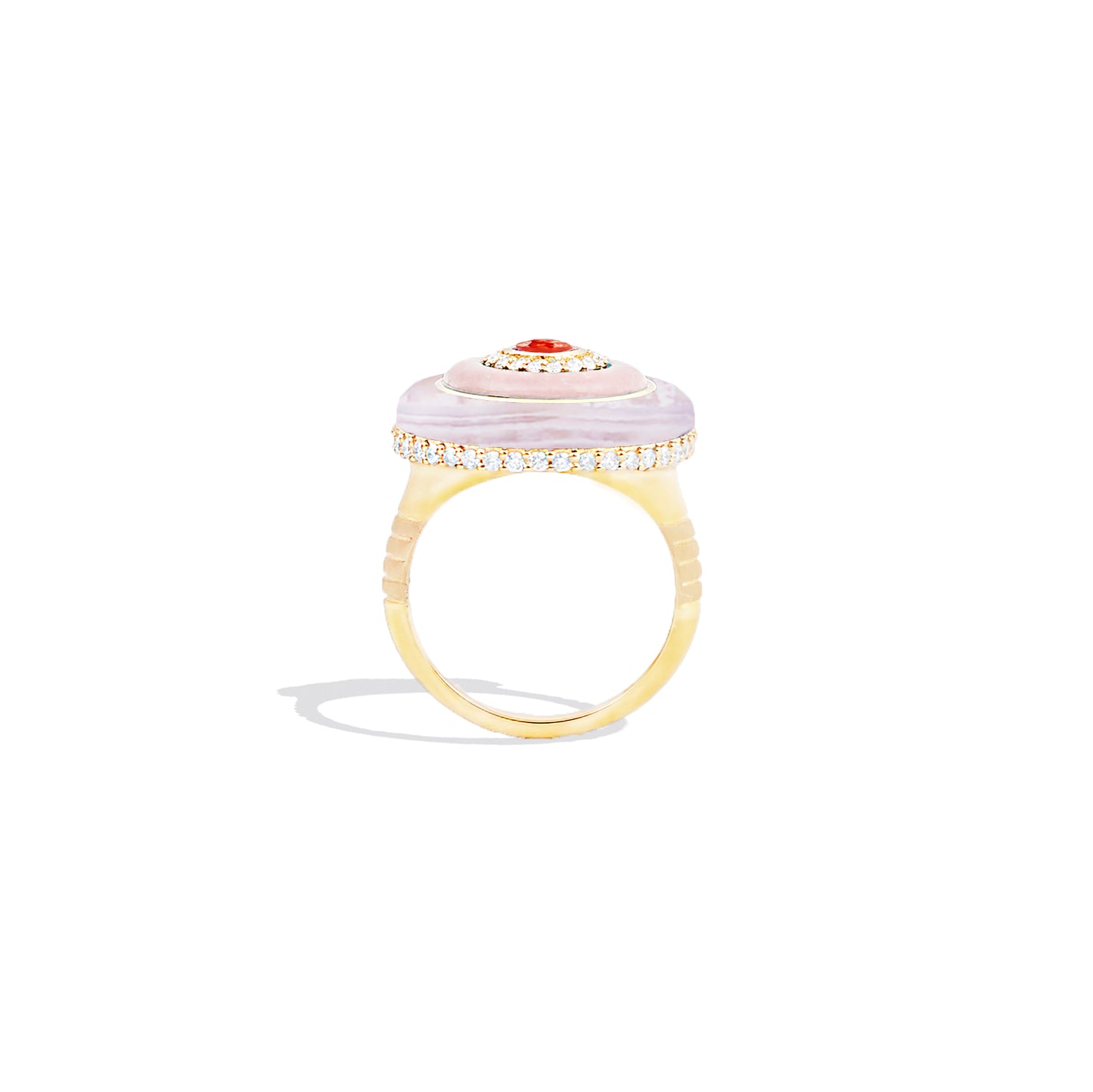 Evolve Stone Inlay Cocktail Ring - Purple/Orange