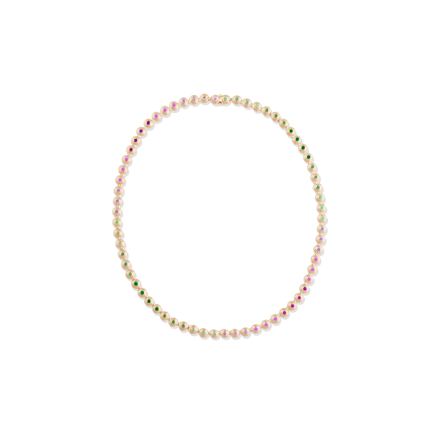 Evolve Link Necklace - Rhodolite Garnet, Sapphire, Amethyst & Tsavorite