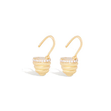 Load image into Gallery viewer, Found Gold Cap Huggie Earring - Diamond
