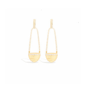 Found Cap Chandelier Earring - Diamond