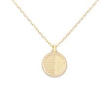 Load image into Gallery viewer, Found Large Disk Pendant - Diamond &amp; Rainbow Moonstone

