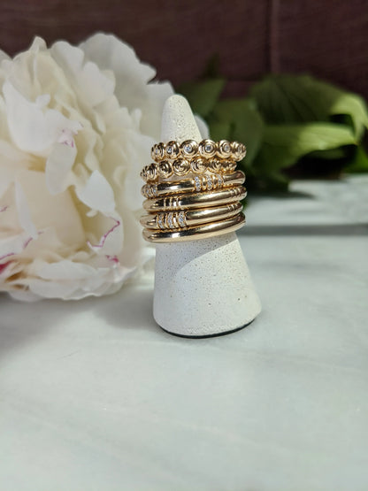 Crew Stacking Ring - Tsavorite & Diamond