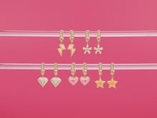 Load image into Gallery viewer, Juju Heart Charm Huggie
