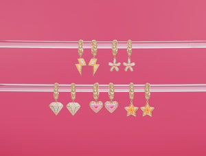 Juju Heart Charm Huggie