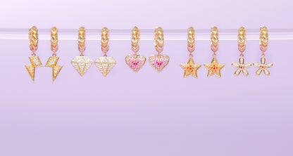 Juju Lightning Bolt Charm Huggie